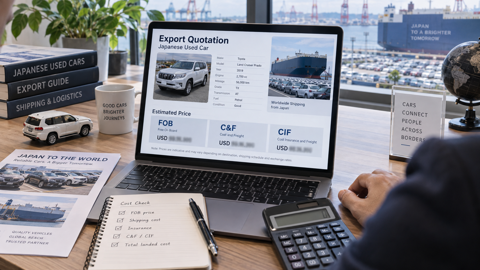 FOB price C&F and CIF price in Japanese car export