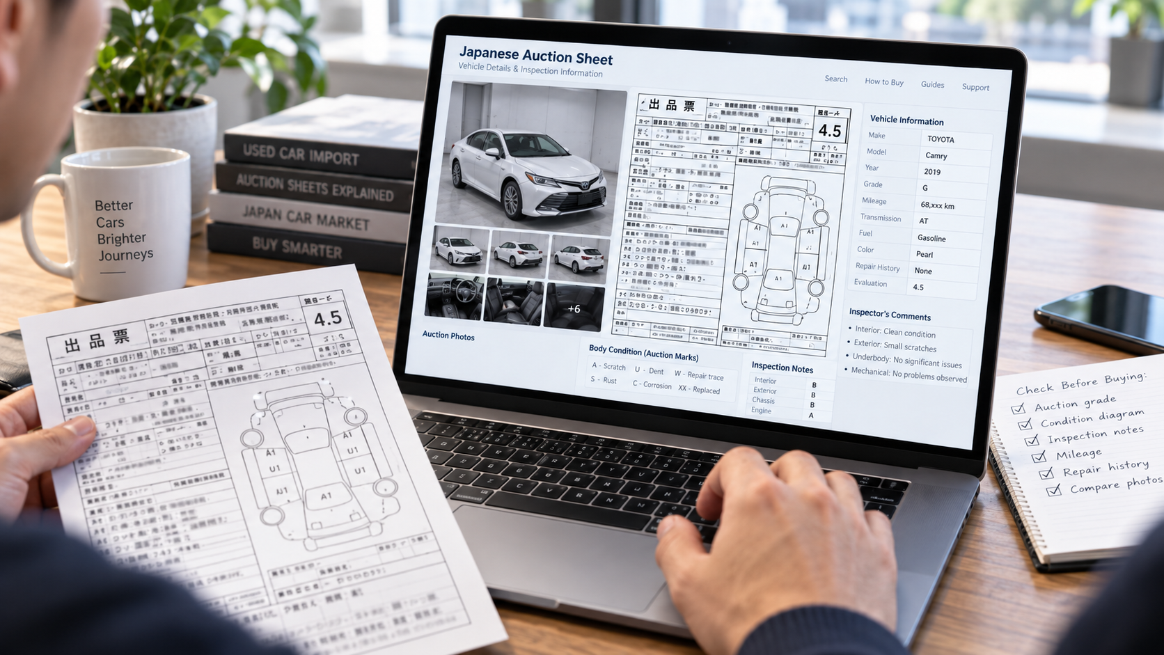 How to read a Japanese auction sheet before buying a used car from Japan