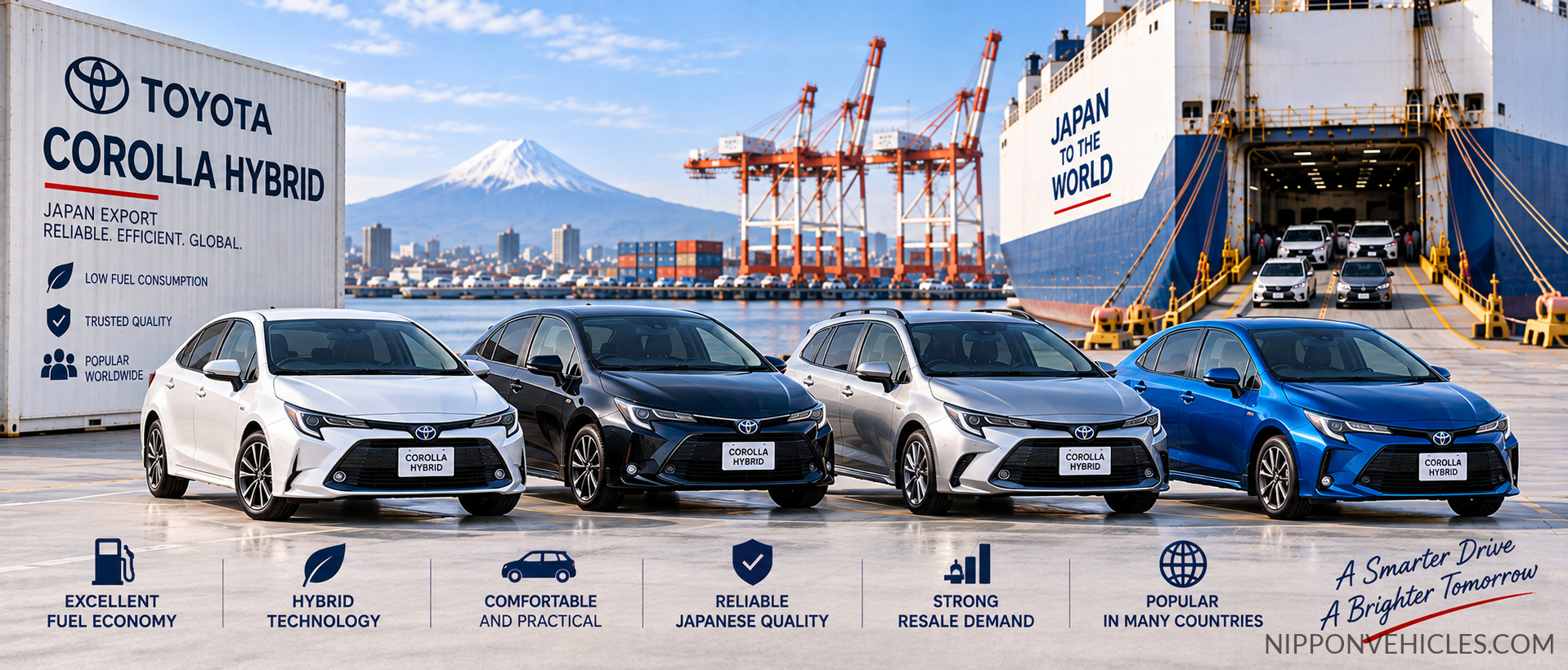 Toyota Corolla Hybrid from Japan buying guide for Japanese hybrid car export buyers