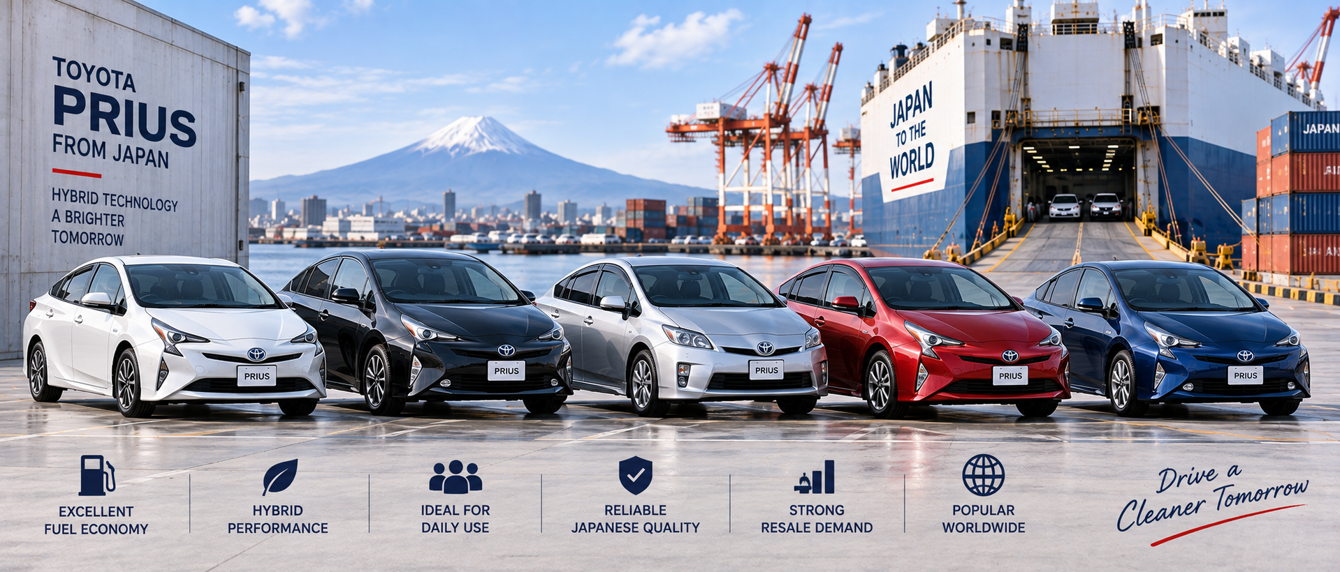 Toyota Prius from Japan buying guide for Japanese hybrid car export buyers