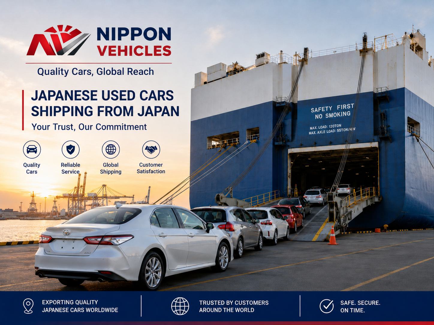 Japanese used cars shipping from Japan port